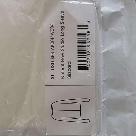 Allbirds XL Women's Natural Flow Studio Long Sleeve Tops - Picture 7 of 10